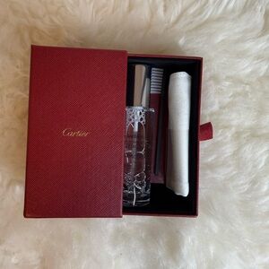 Cartier three piece jewelry cleaning kit brand